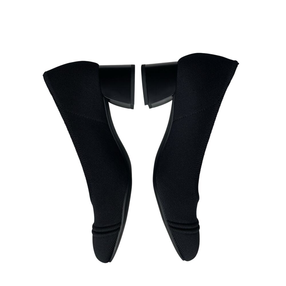 Vivaia womens Julie Arch Pro Almond Toe Block Heels Black 37.5 US 7 smart casual - Picture 5 of 10